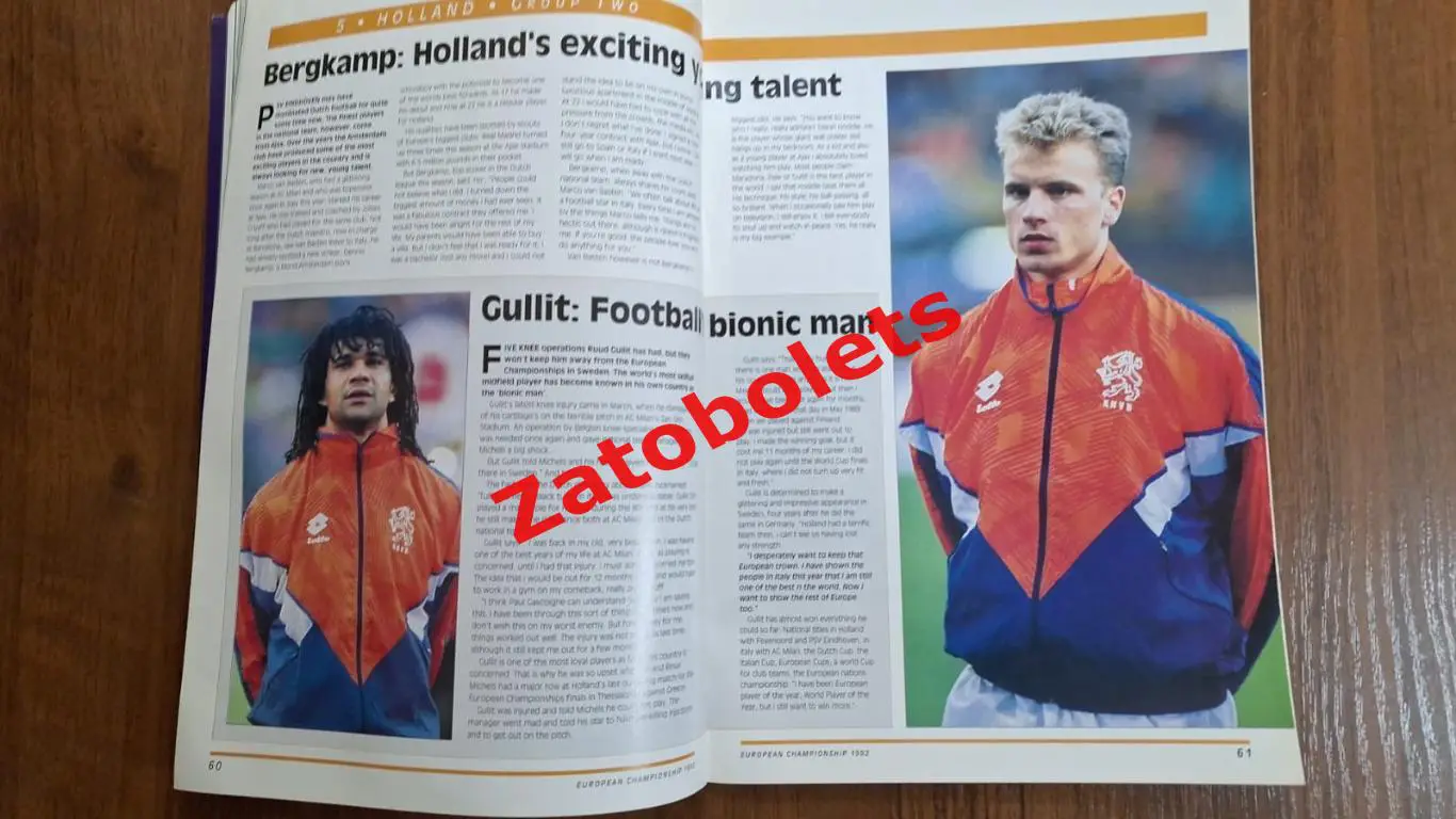 Программа Чемпионат Европы по футболу 1992 ITV Sport EURO Сборная СССР / СНГ 2