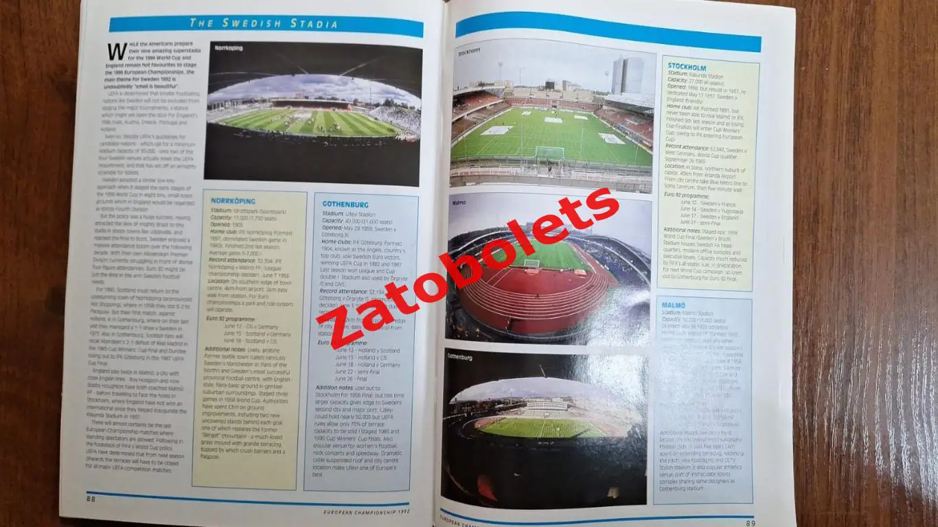 Программа Чемпионат Европы по футболу 1992 ITV Sport EURO Сборная СССР / СНГ 7