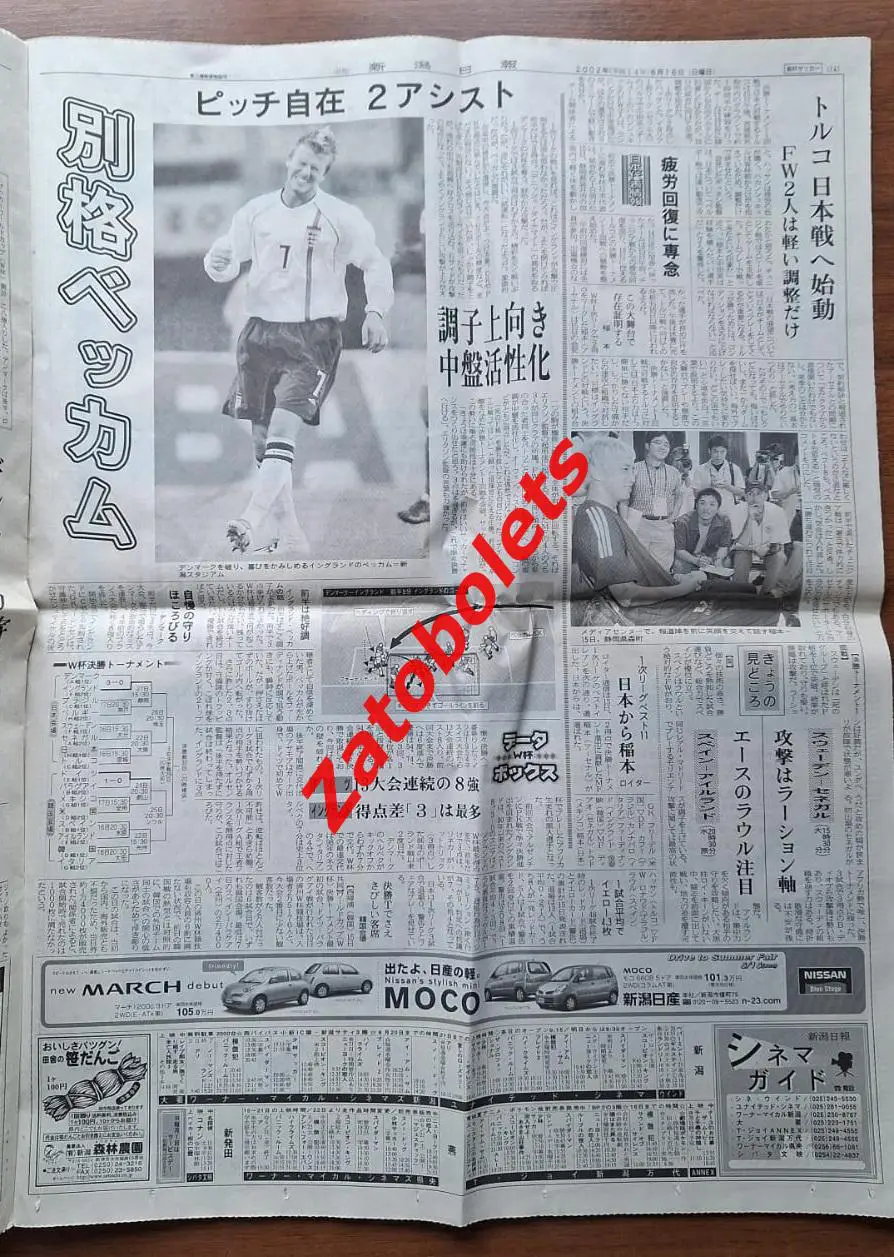 Чемпионат мира 2002 Япония / Корея Англия Бэкхем 2