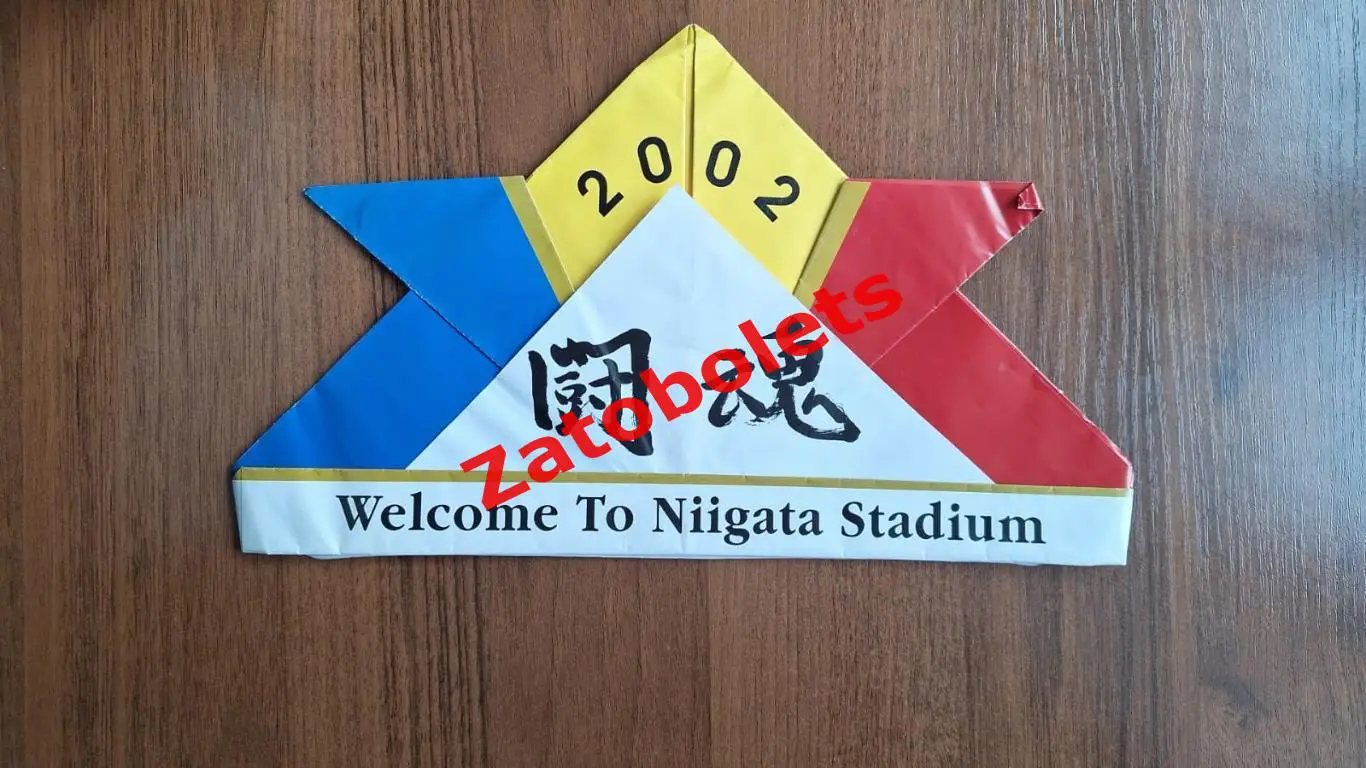 Треуголка Кепка Футбол Чемпионат мира 2002 Япония Корея Доро пожаловать Ниигата