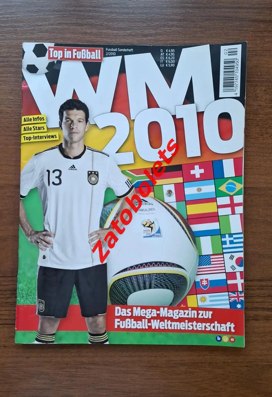Журнал TOP in Fubball Чемпионат Мира 2010 Германия + Постер с расписанием А1