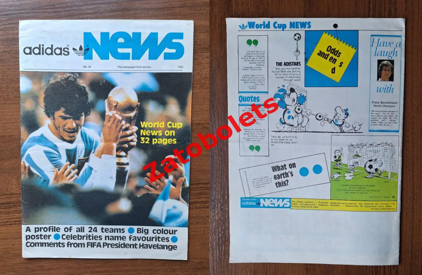 Adidas NEWS Превью Чемпионат Мира 1982 Испания Сборная СССР