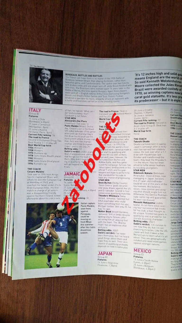 Футбол The Observer Альбом / Чемпионат мира 1998 Франция 3