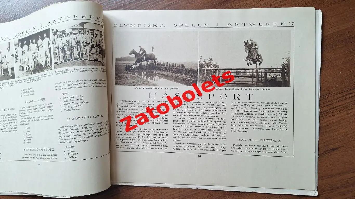 Футбол Олимпийские игры 1920 Олимпиада Антверпен Гимнастика Поло Хоккей на траве 7