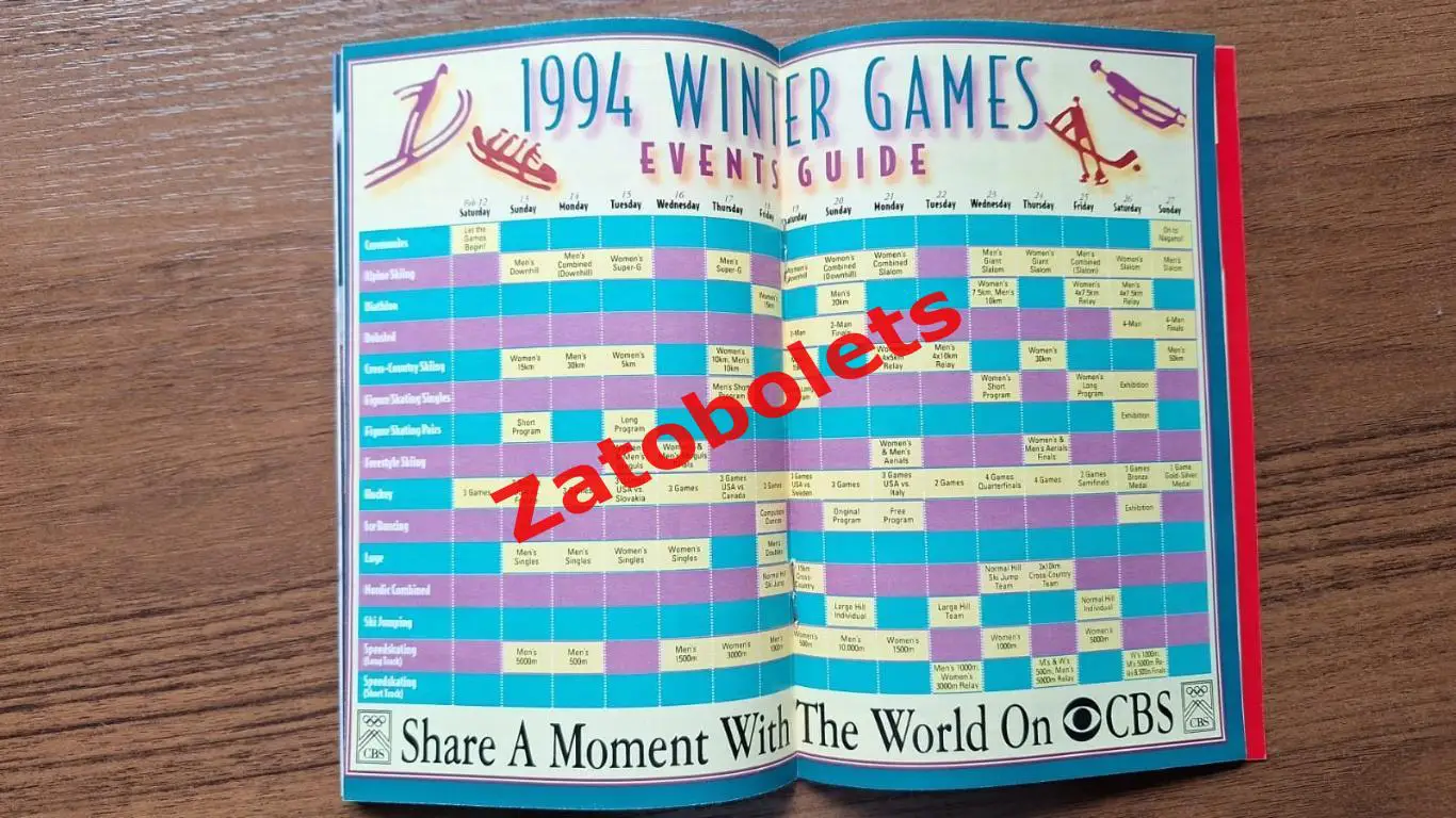 ТВ-гид Олимпийские игры 1994 Олимпиада Лиллехаммер Норвегия 1