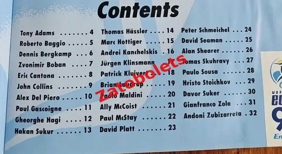 Чемпионат Европы 1996 The Official superstars / Сборная России 1