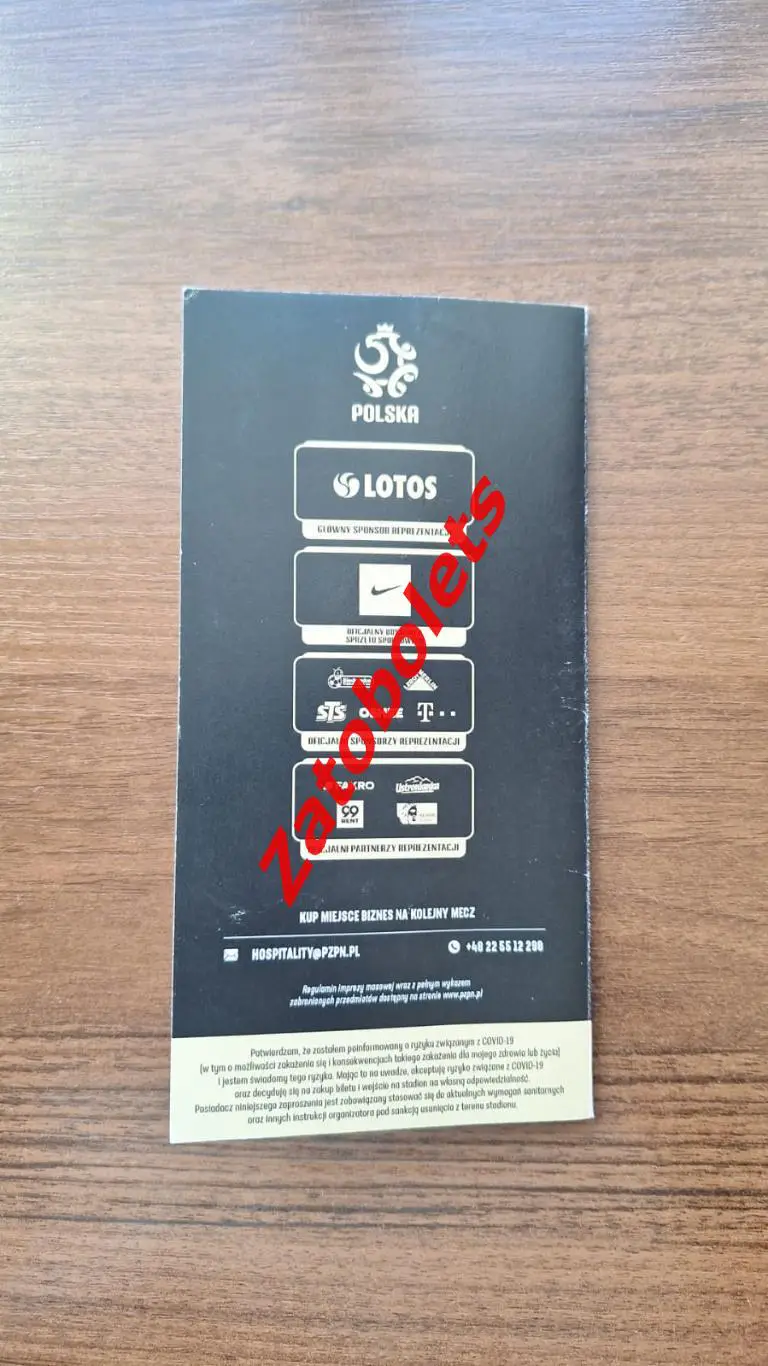 Билет Польша - Россия 2021 Товарищеский матч 2