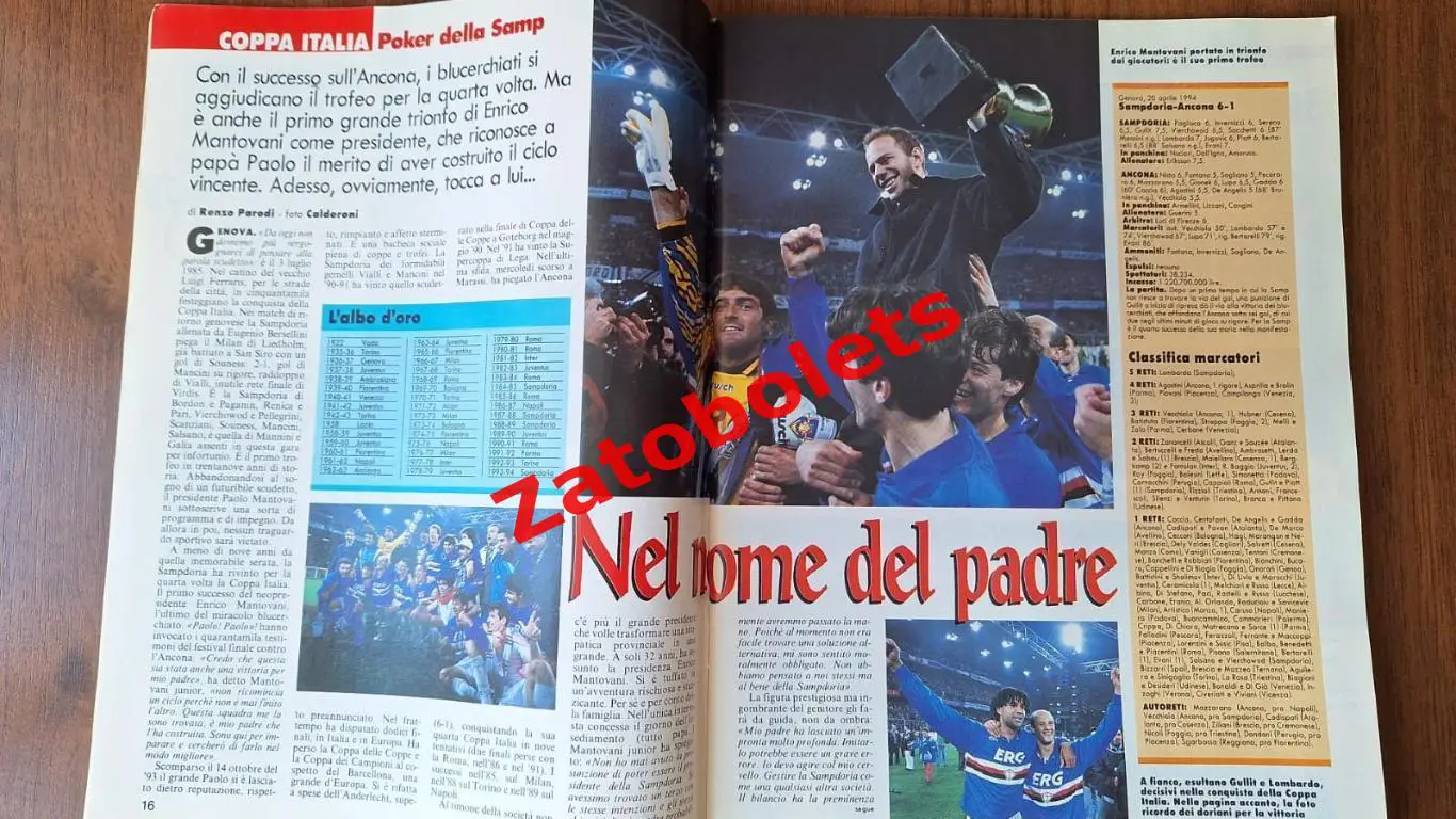 Guerin Sportivo 17 1994 Гуэрин Спортиво Траппатони Бергкамп Барези Чемпионат мир 2