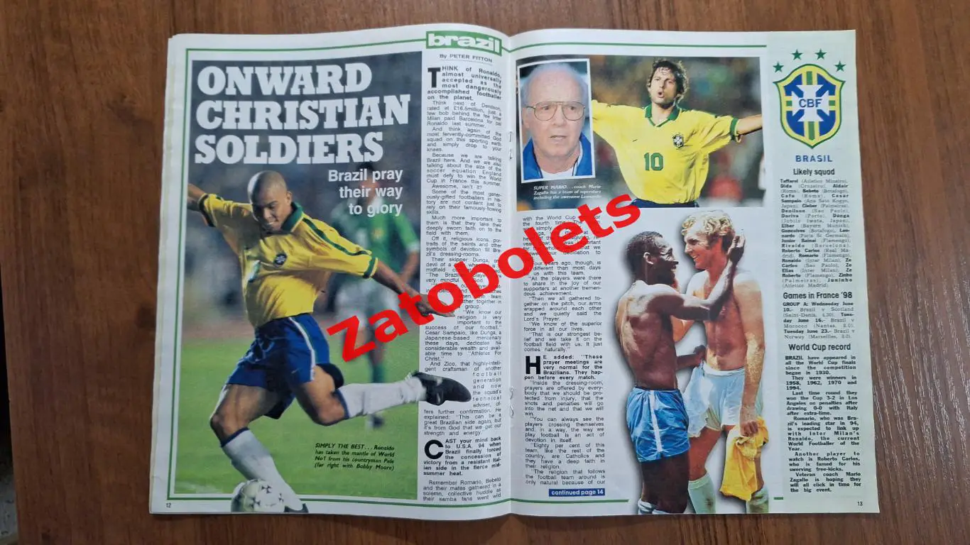 Чемпионат Мира 1998 Спецвыпуск Football Football Три части Гид Превью программа 3