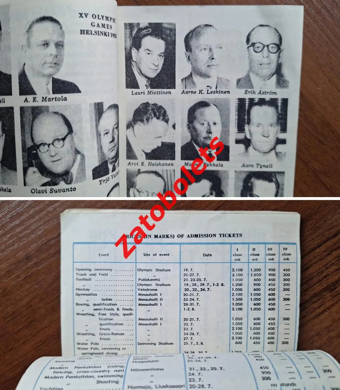 Официальный Гид Олимпийские Игры Олимпиада 1952 Хельсинки Финляндия 5