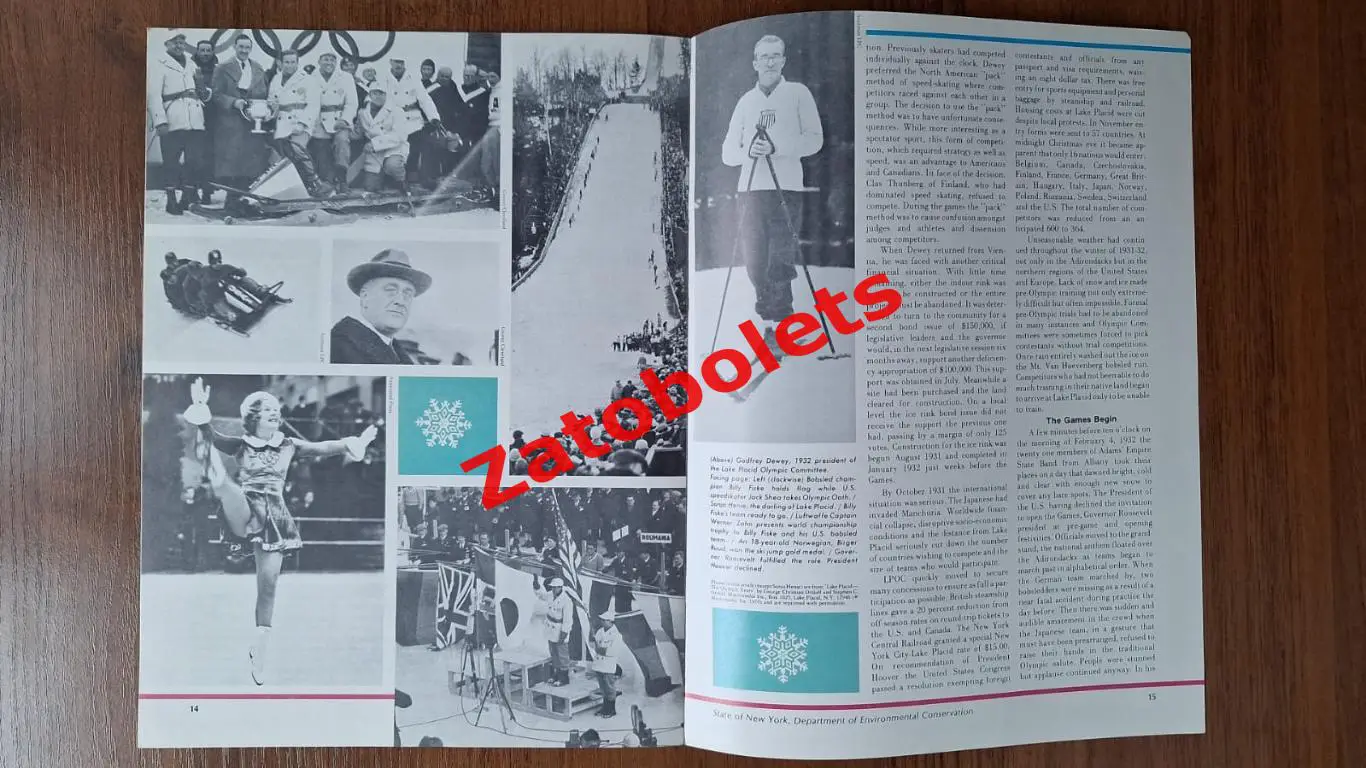 The Conservationist 9-10.1979 Олимпийские Игры Лейк-Плэсид 1980 7