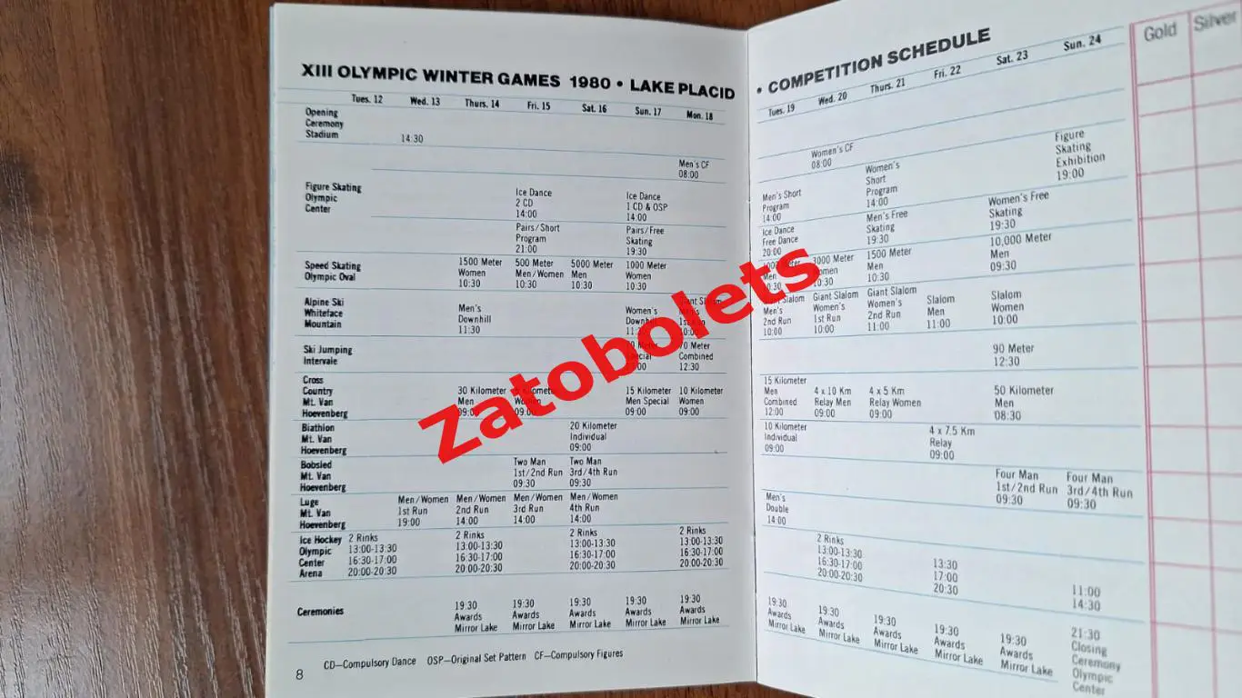Олимпийские Игры Олимпиада Лейк-Плэсид 1980 США справочник и альбом сувениров 3