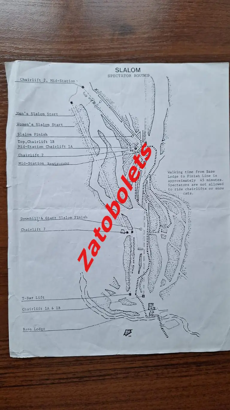 Олимпийские Игры Олимпиада Лейк-Плэсид 1980 США Слалом мужчины Стартовый протоко 1