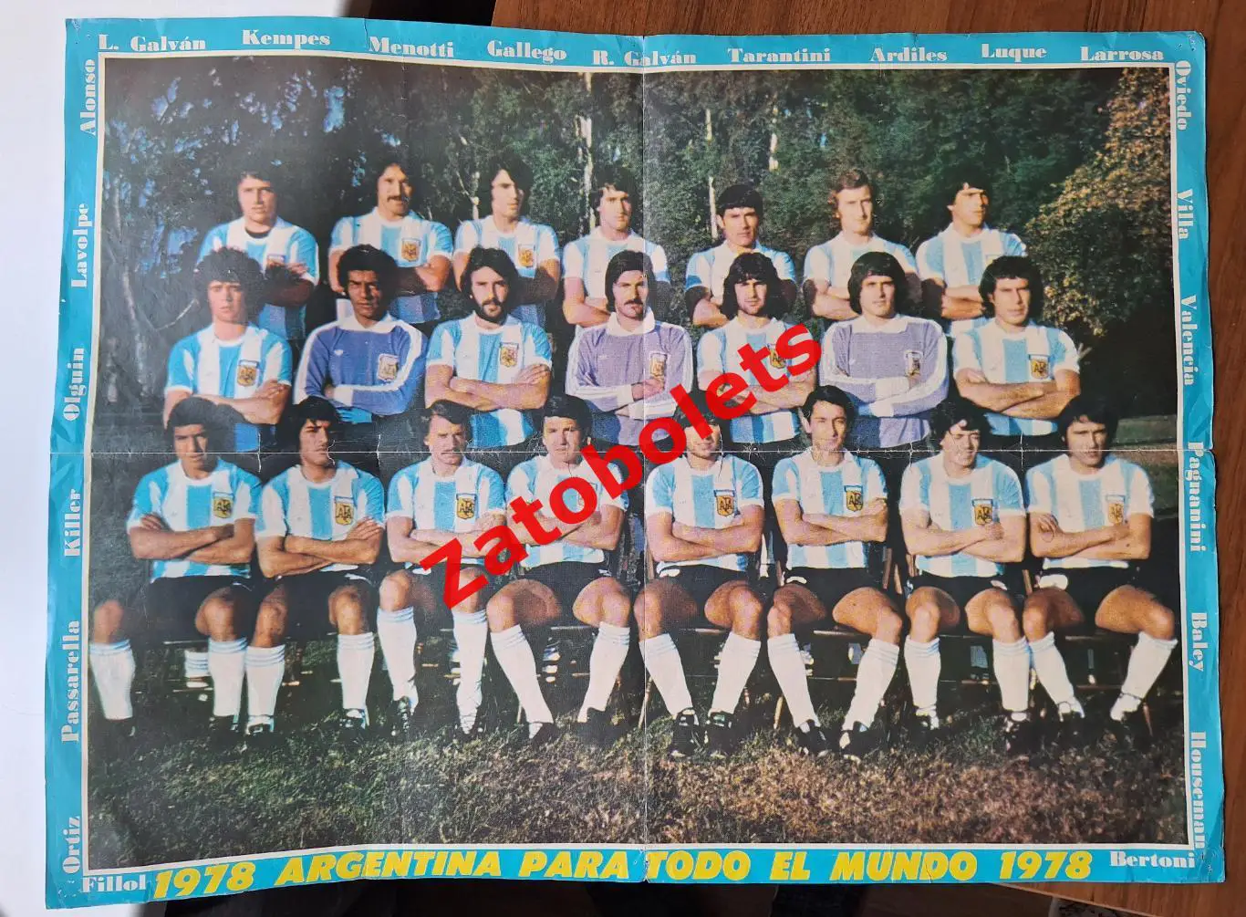 Постер плакат Сборная Аргентина Чемпионат Мира 1978 3