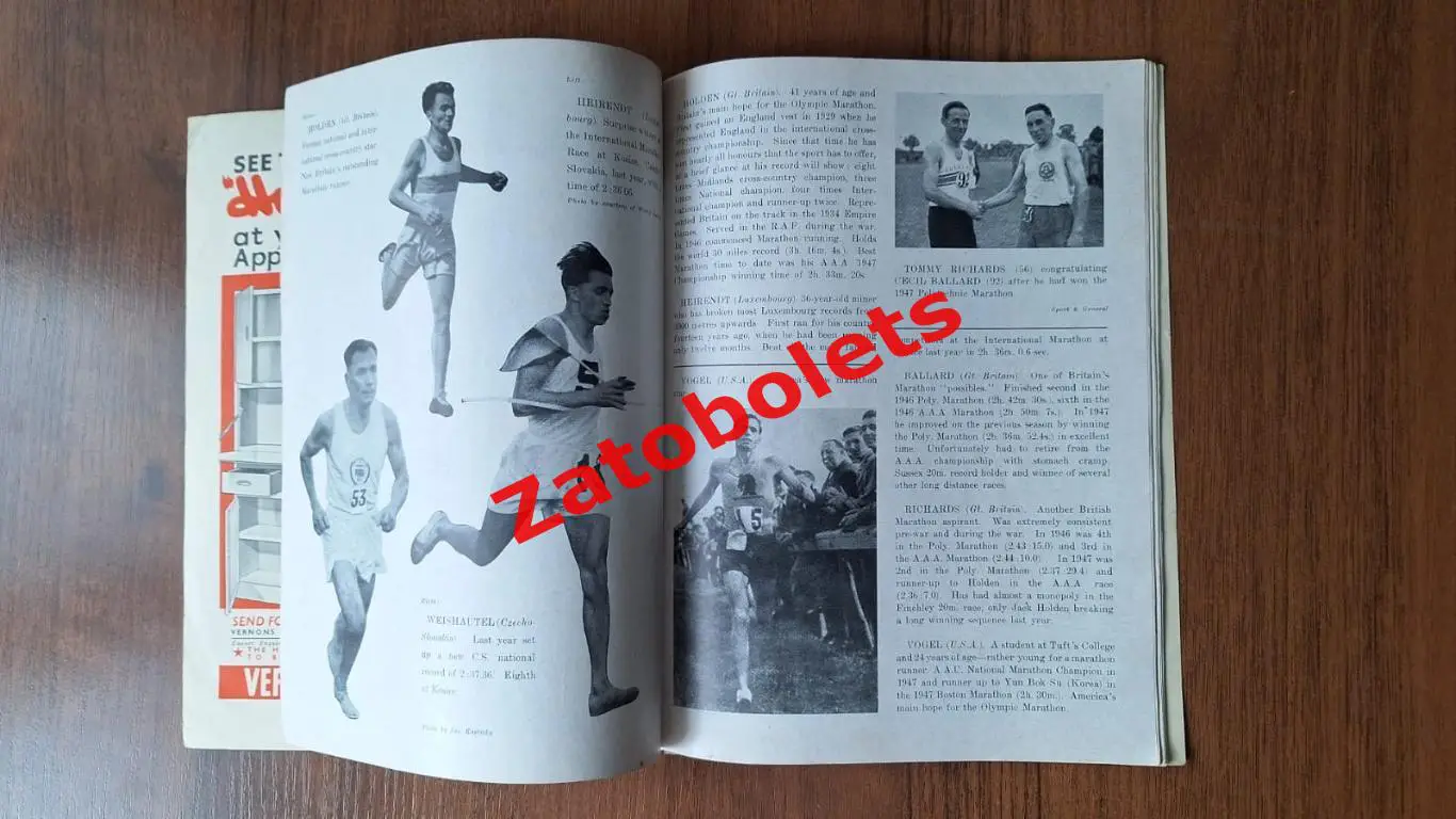 Олимпийские Игры Олимпиада 1948 Лондон Англия Легкая атлетика 4