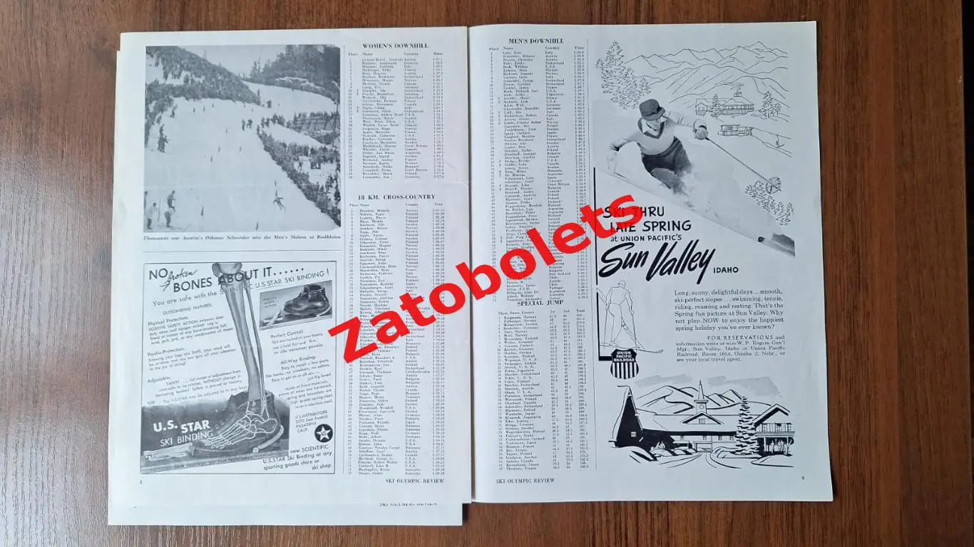 Олимпийские Игры Олимпиада 1952 Осло Норвегия Лыжи 3