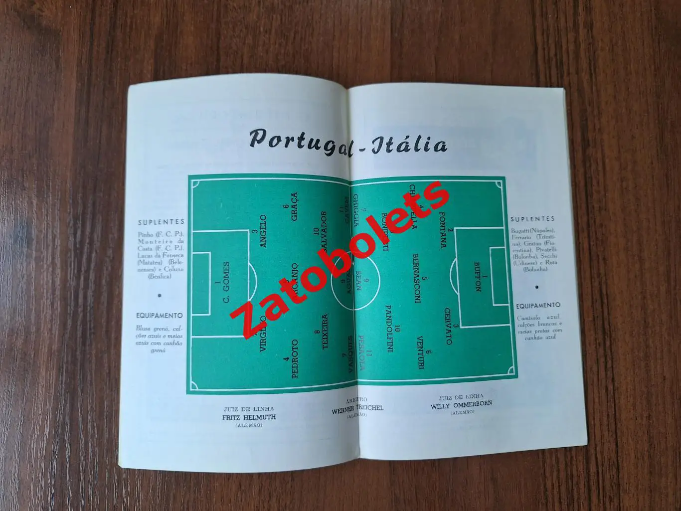 Португалия - Италия 1957 Отборочный матч Чемпионат Мира 1958 1