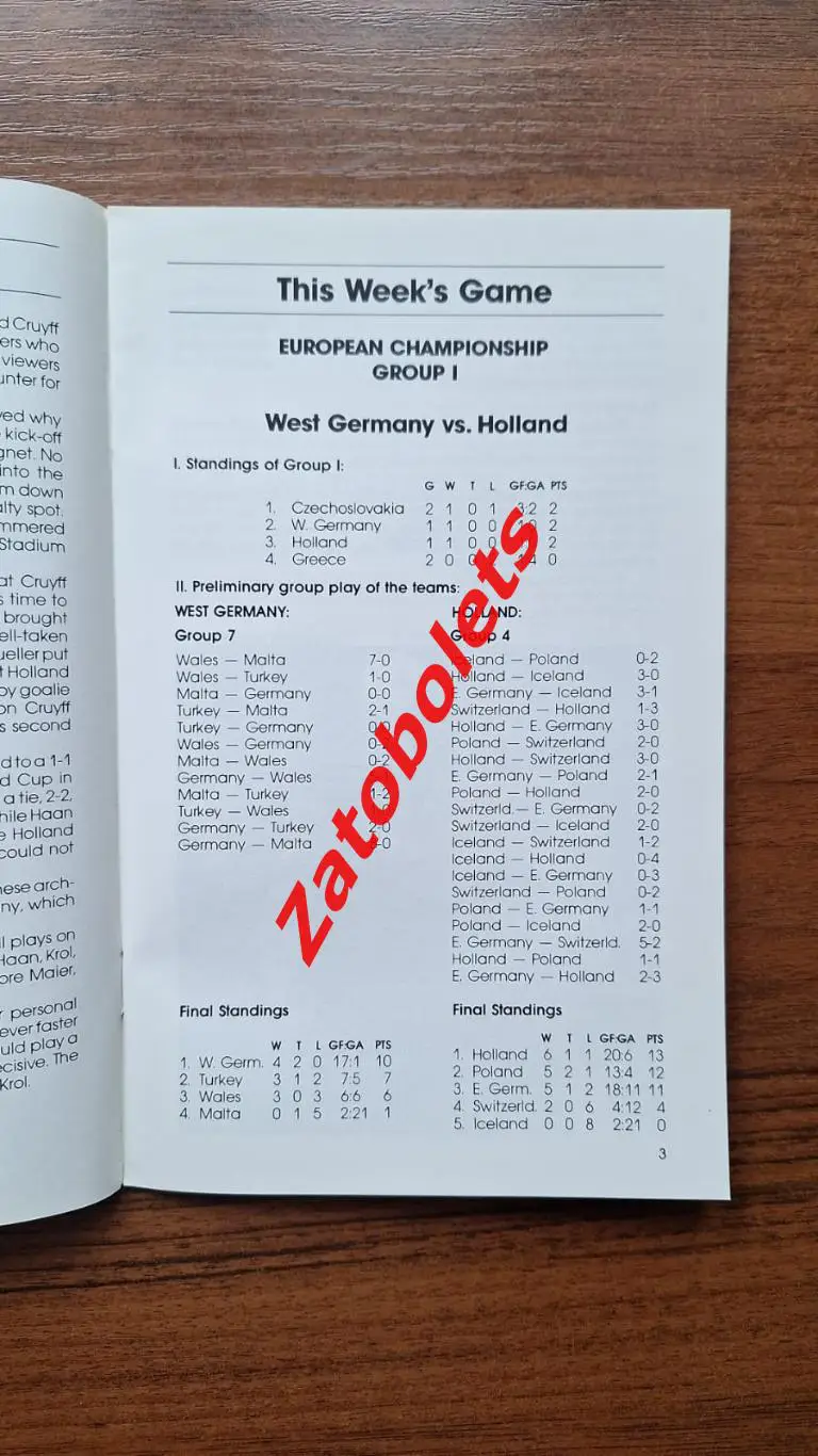 Германия - Голландия / Нидерланды 1980 Чемпионат Европы The Globe Kicker 2