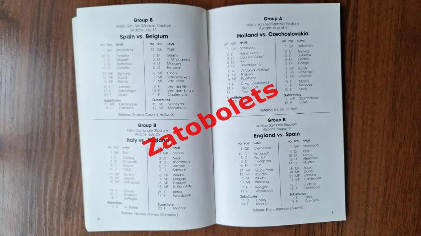 Футбол Программа Чемпионат Европы 1980 EURO - 80 The Globe Kicker 5