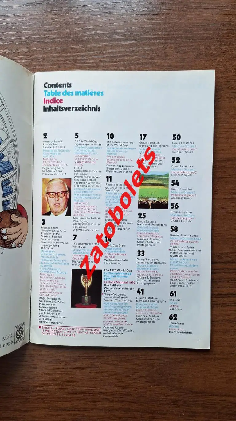Программа Чемпионат Мира 1970 Мексика Сборная СССР 2
