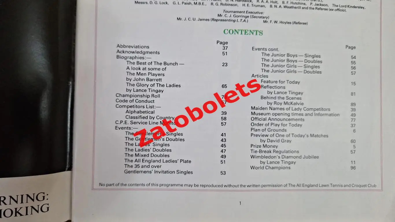 Уимблдон 1982 Теенис Большой шлем 1