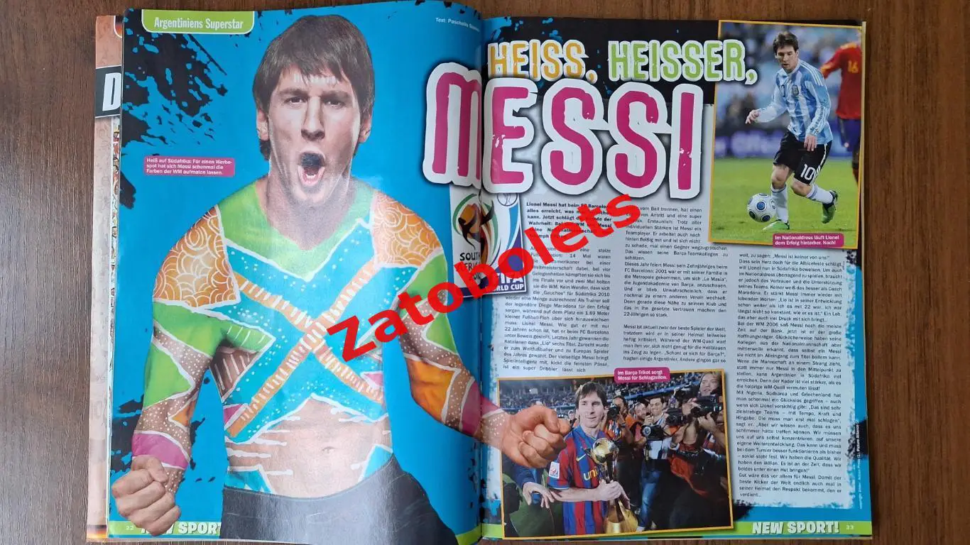 Журнал NEW SPORT Чемпионат Мира 2010 Месси Роналдо Баллак Ибрагимович Кака 2