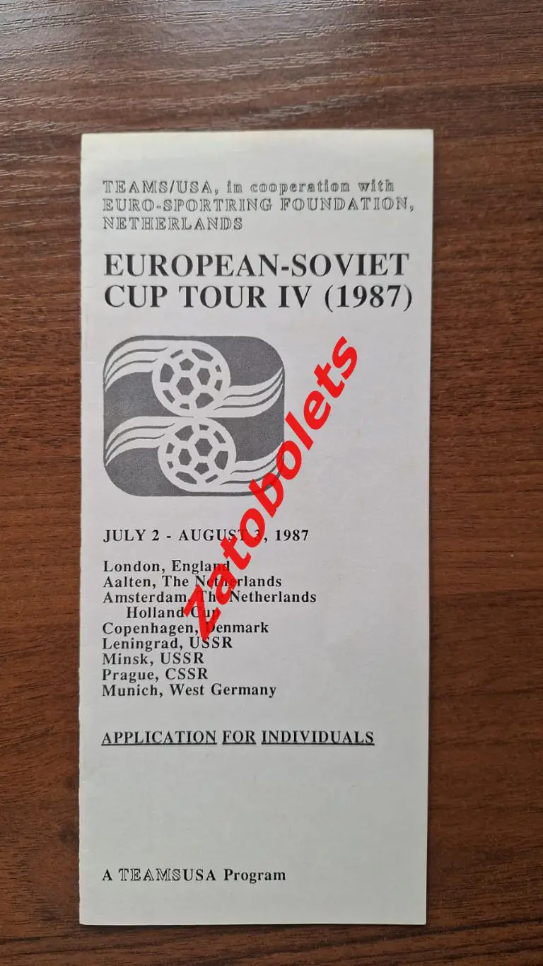 Тур юношеских команд США в Европу и СССР 1987 Ленинград Минск Прага Копенгаген