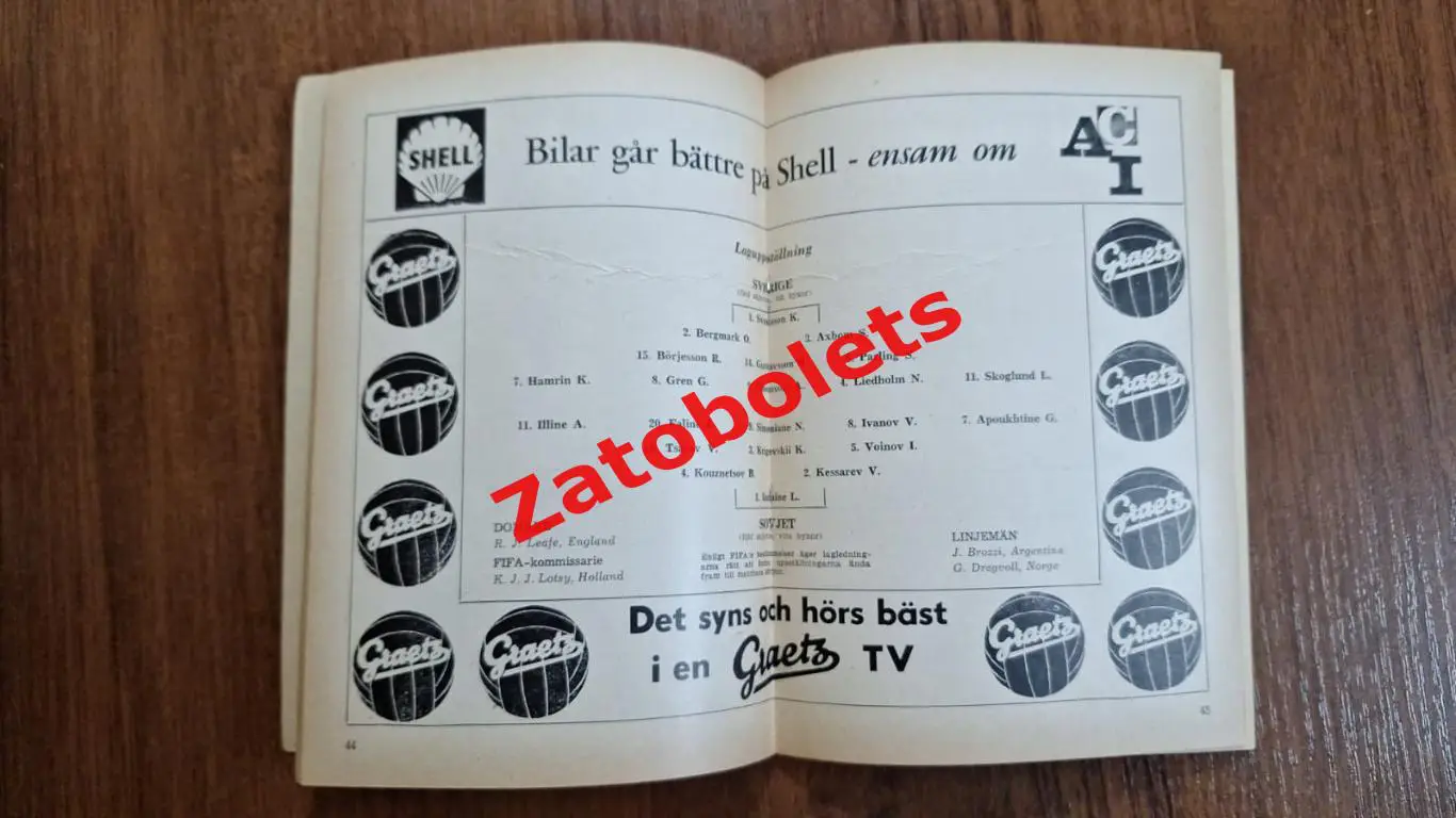 Швеция - СССР 1958 Чемпионат Мира по футболу 1