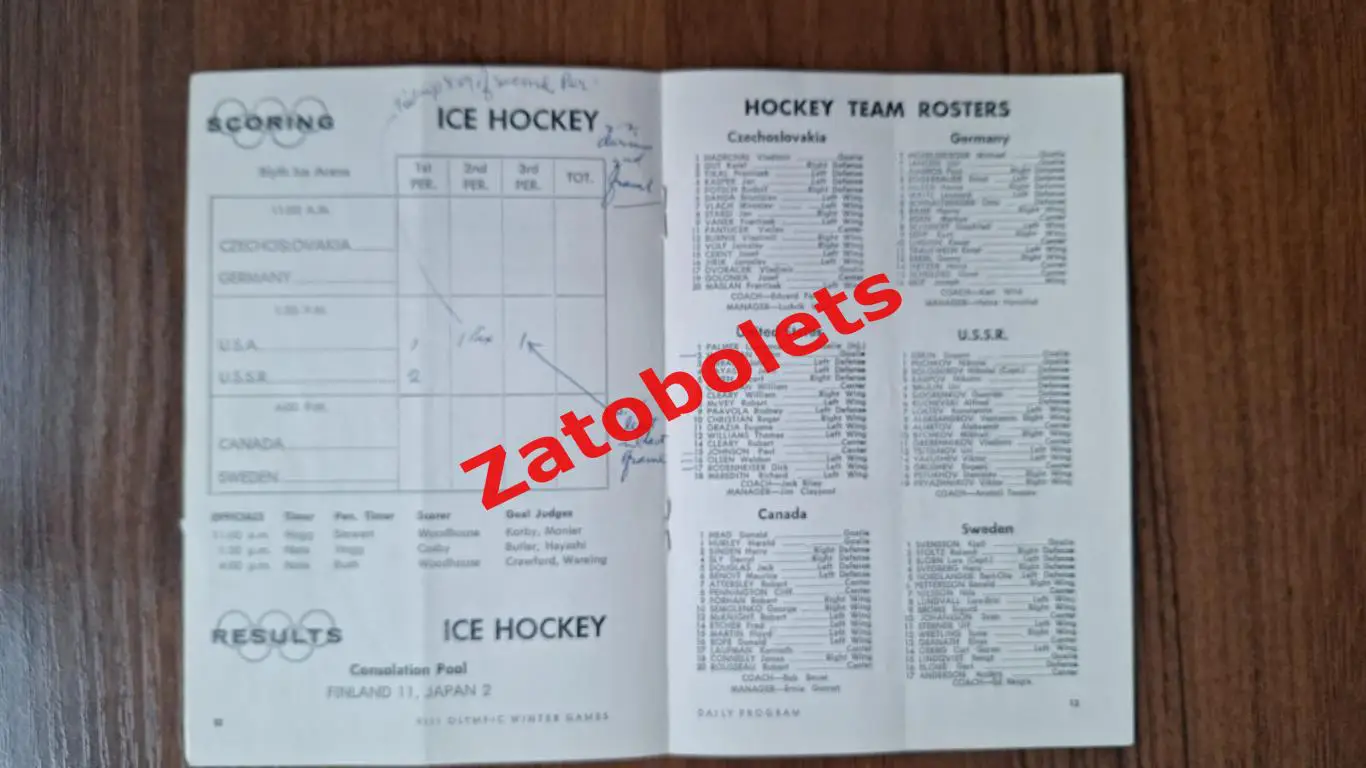 Хоккей США - сборная СССР 27.02.1960 Олимпийские игры Олимпиада Скво-Вэлли 1