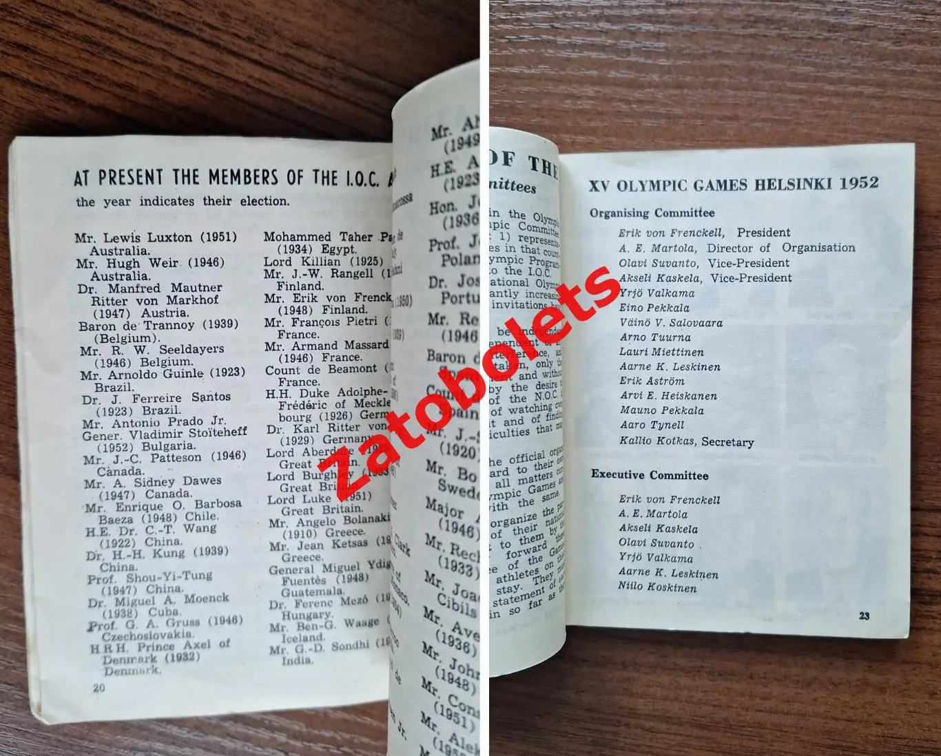 Официальный Гид Олимпийские Игры Олимпиада 1952 Хельсинки Финляндия 4