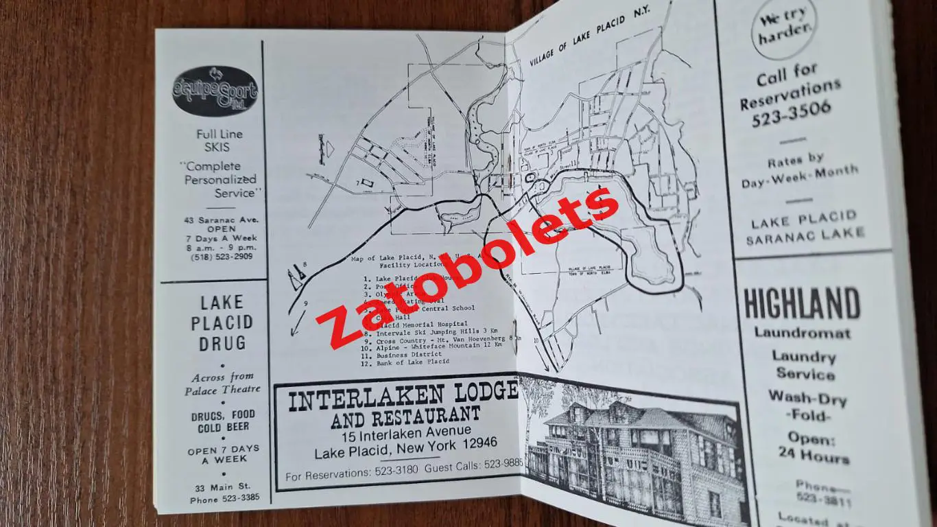 Олимпийские Игры Олимпиада США 1980 Лейк-Плэсид Путеводитель по городу 4