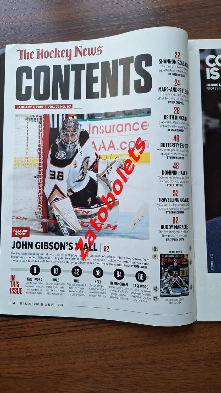 Хоккей-ньюс The Hockey News Канада 07.01.2019 Маски вратарей НХЛ 1