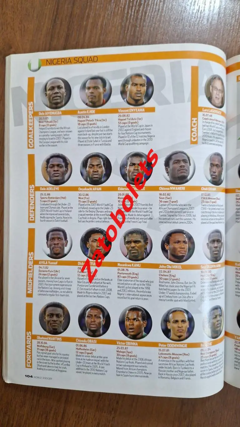 Журнал World Soccer Чемпионат Мира 2010 1