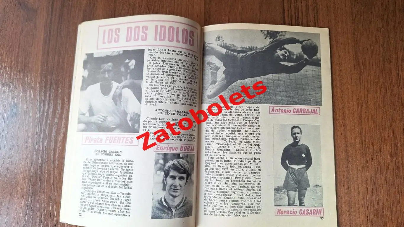 Чемпионат Мира 1970 ТВ-гид Carlos Amador 3