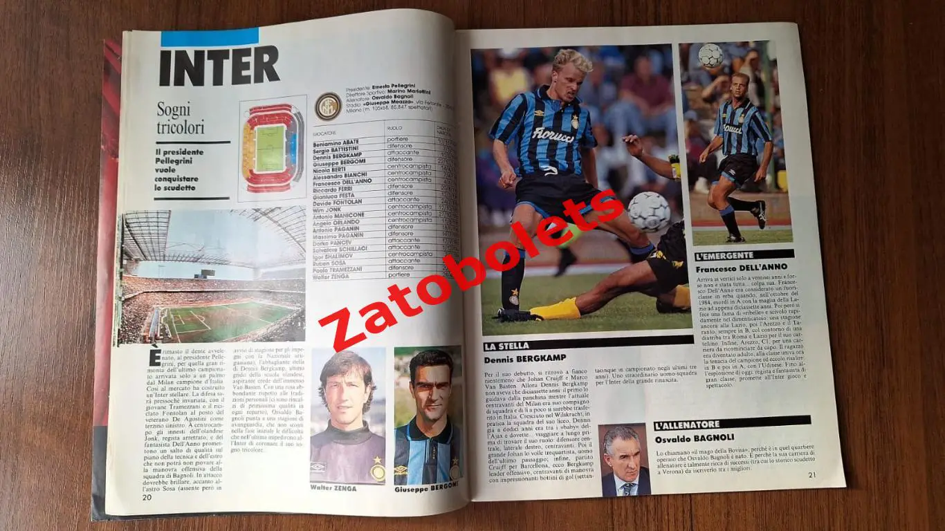 Футбол Super Calcio Чемпионат Италии 1993-1994 Серия А Представление команд 5