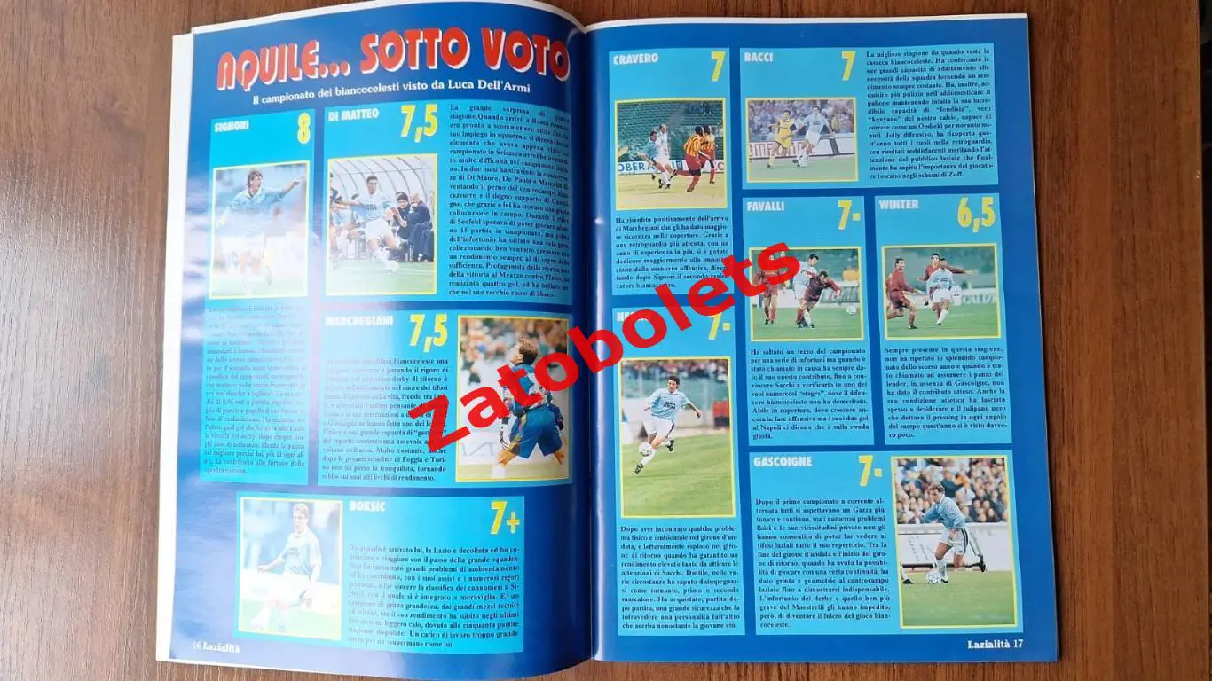 Футбол Lazialite Официальный клубный журнал Лацио Италия 1994 4