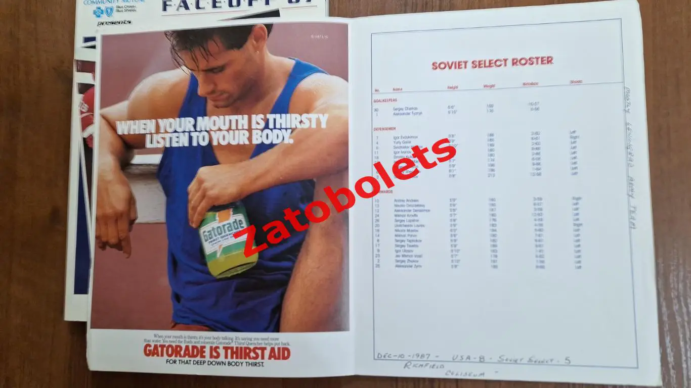 Хоккей США - сборная СССР / СКА Ленинград 1987 2