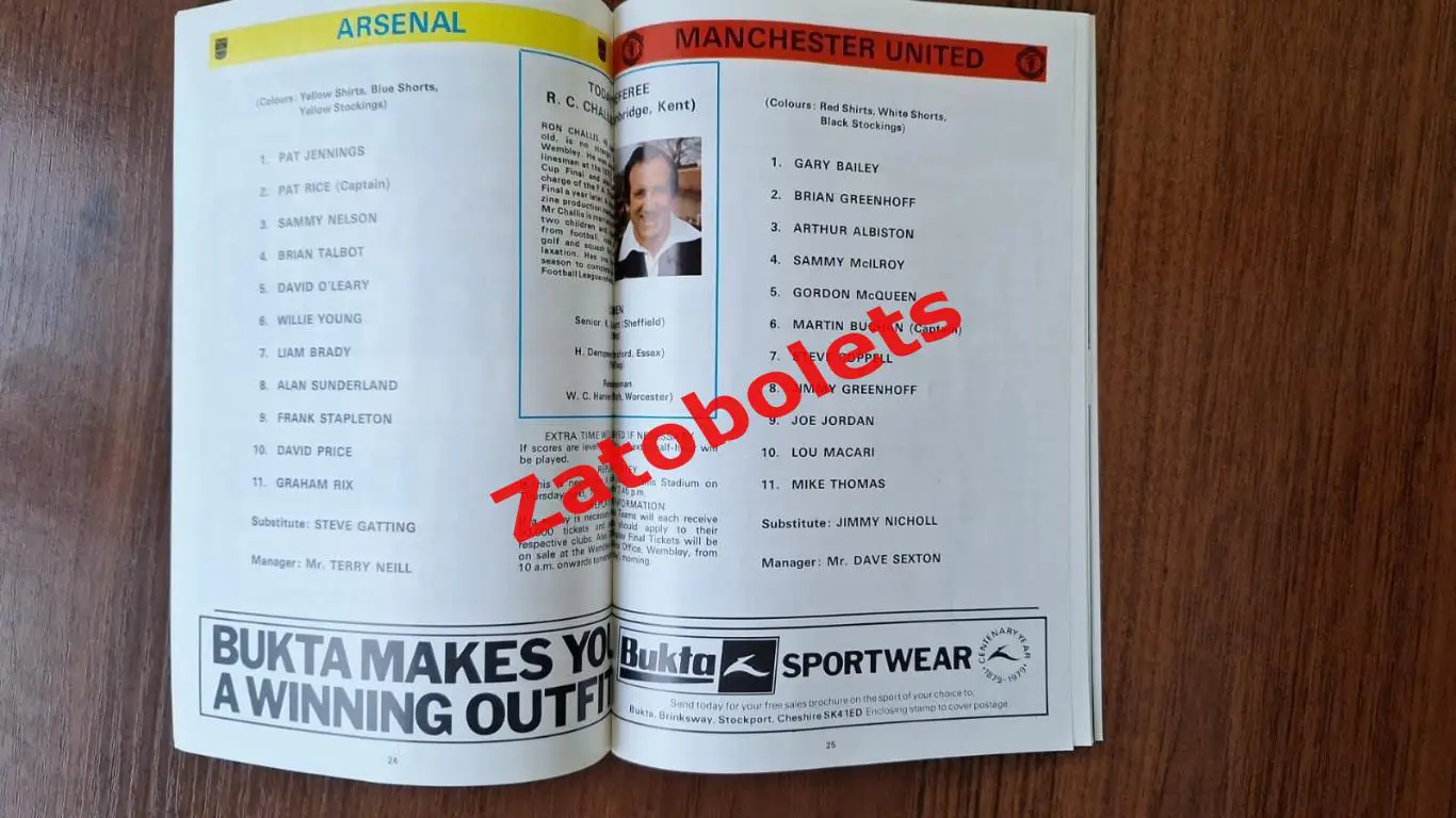 Арсенал - Манчестер Юнайтед 1979 Кубок Англии Финал 1