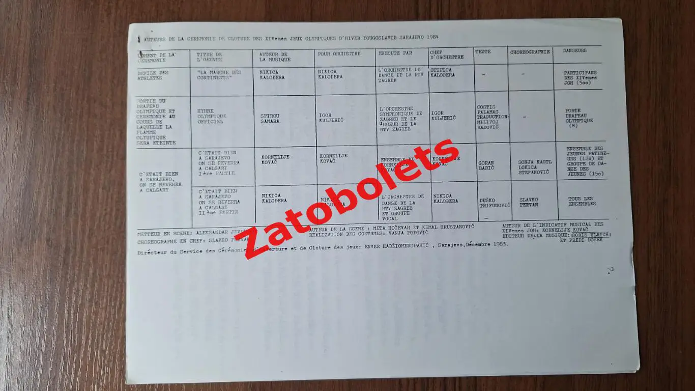 Олимпийские Игры Олимпиад 1984 Сараево Пресс-релиз 19.02 СССР ЧССР анонс финала 6