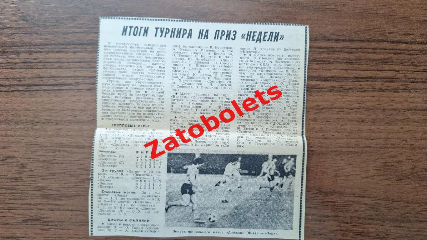 Футбол Итоги турнира на Приз Недели Ленинград