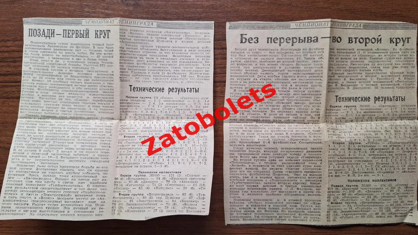 Футбол Чемпионат Ленинграда вероятно 1974