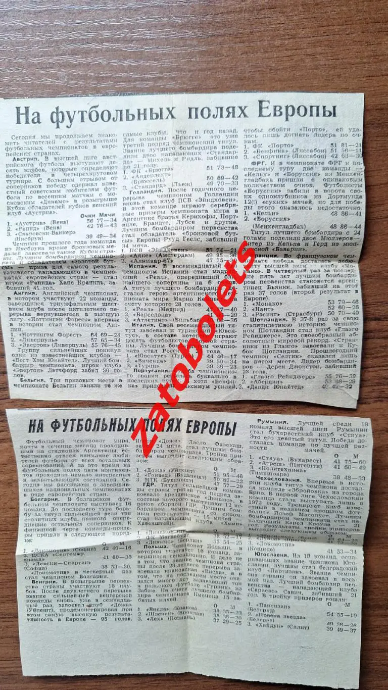 Футбол На футбольных полях Европы