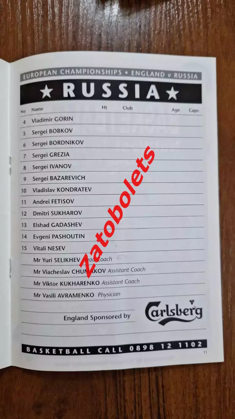 Баскетбол Англия - Россия 1992 Отборочный матч Чемпионата Европы 1993 2