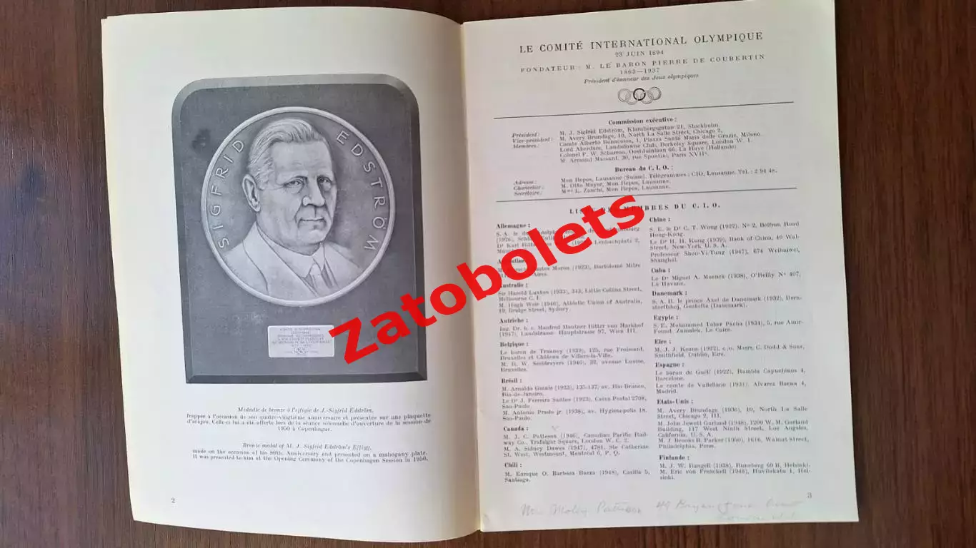 Олимпийские Игры Олимпиада Бюллетень МОК октябрь 1950 2