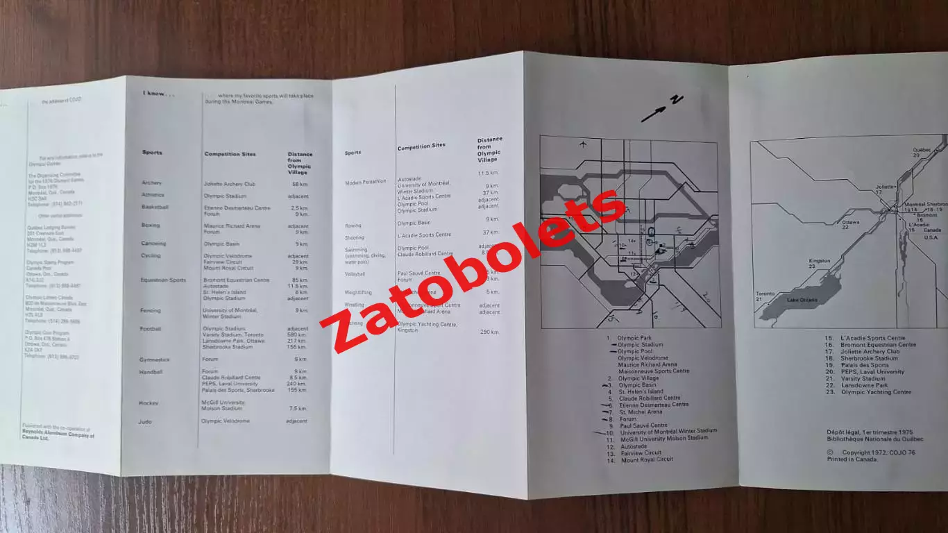 Олимпийские Игры Олимпиада 1976 Монреаль Канада Я знаю! 3