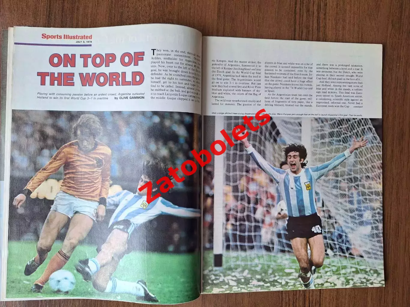 Sports Illustrated 3 июля 1978 Чемпионат Мира / Аргентина - Чемпион / Пассарела 2