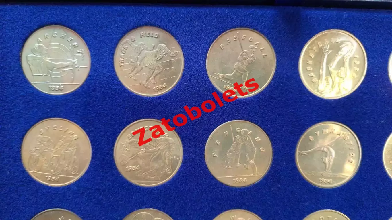Летние Олимпийские игры 1984 Лос-Анджелес США Олимпиада Набор Монет жетоны 6
