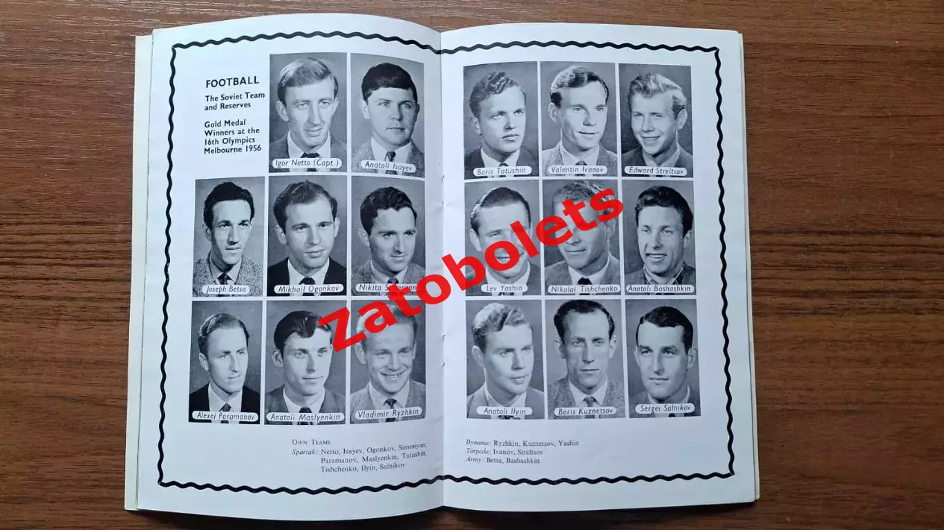 Андрей Старостин Советский футбол 60 лет 1957 1
