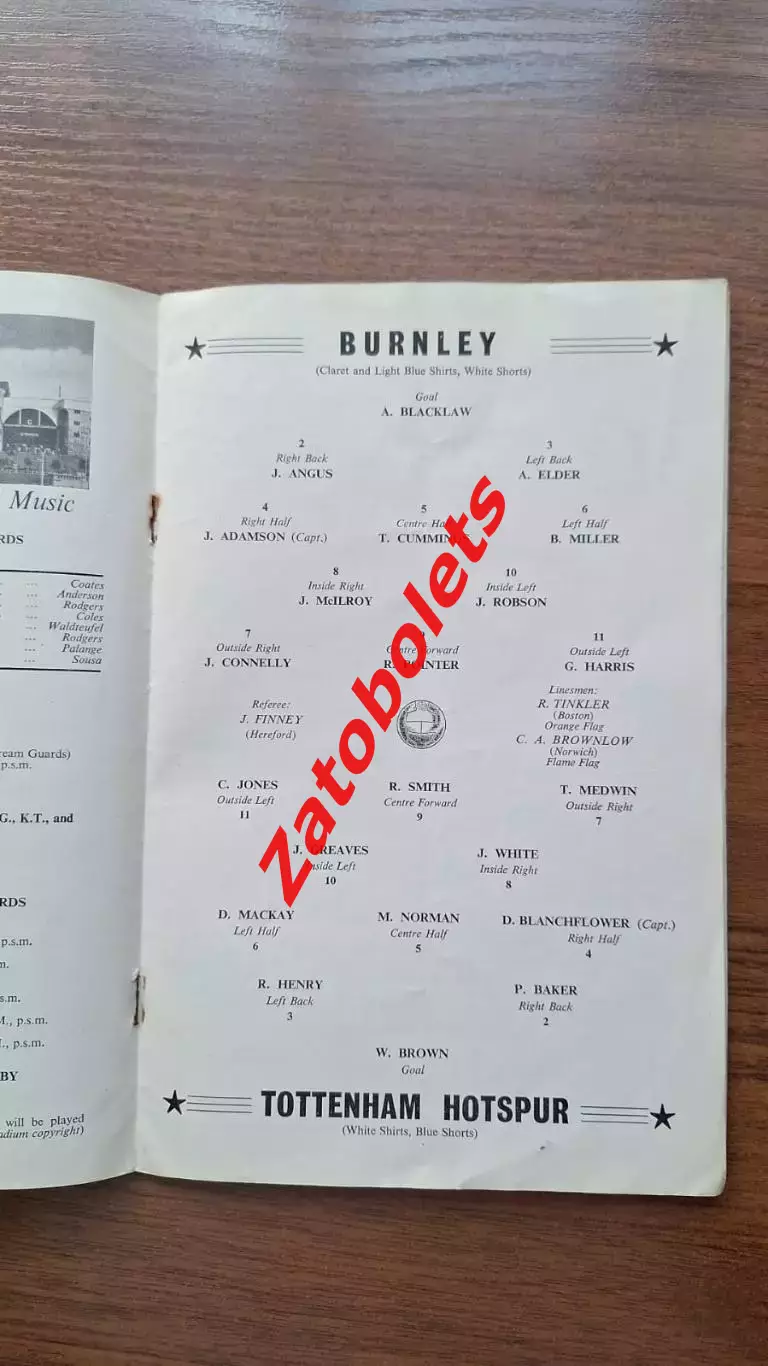 Бернли - Тоттенхэм 1962 Кубок Англии финал 1