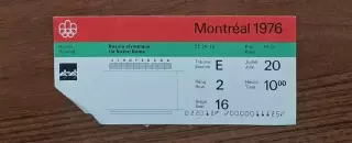 билет Гребля 20.07.76 Олимпийские Игры Олимпиада 1976 Монреаль Канада